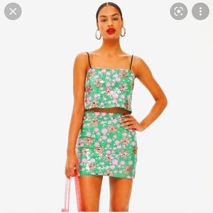 Topshop sequin top and skirt